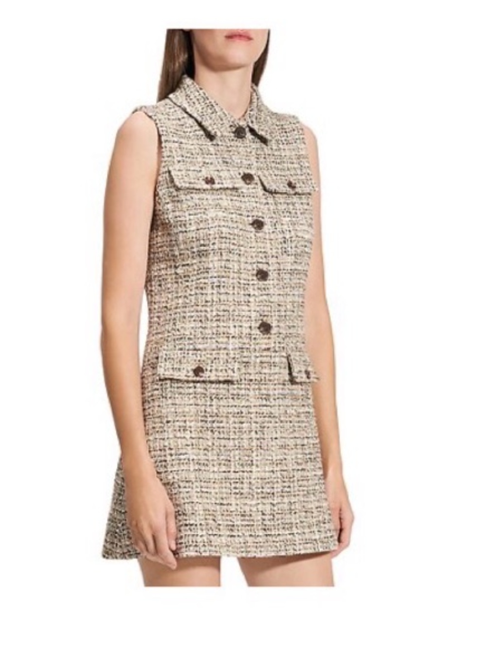 NWT Theory Tweed Military Mini Dress